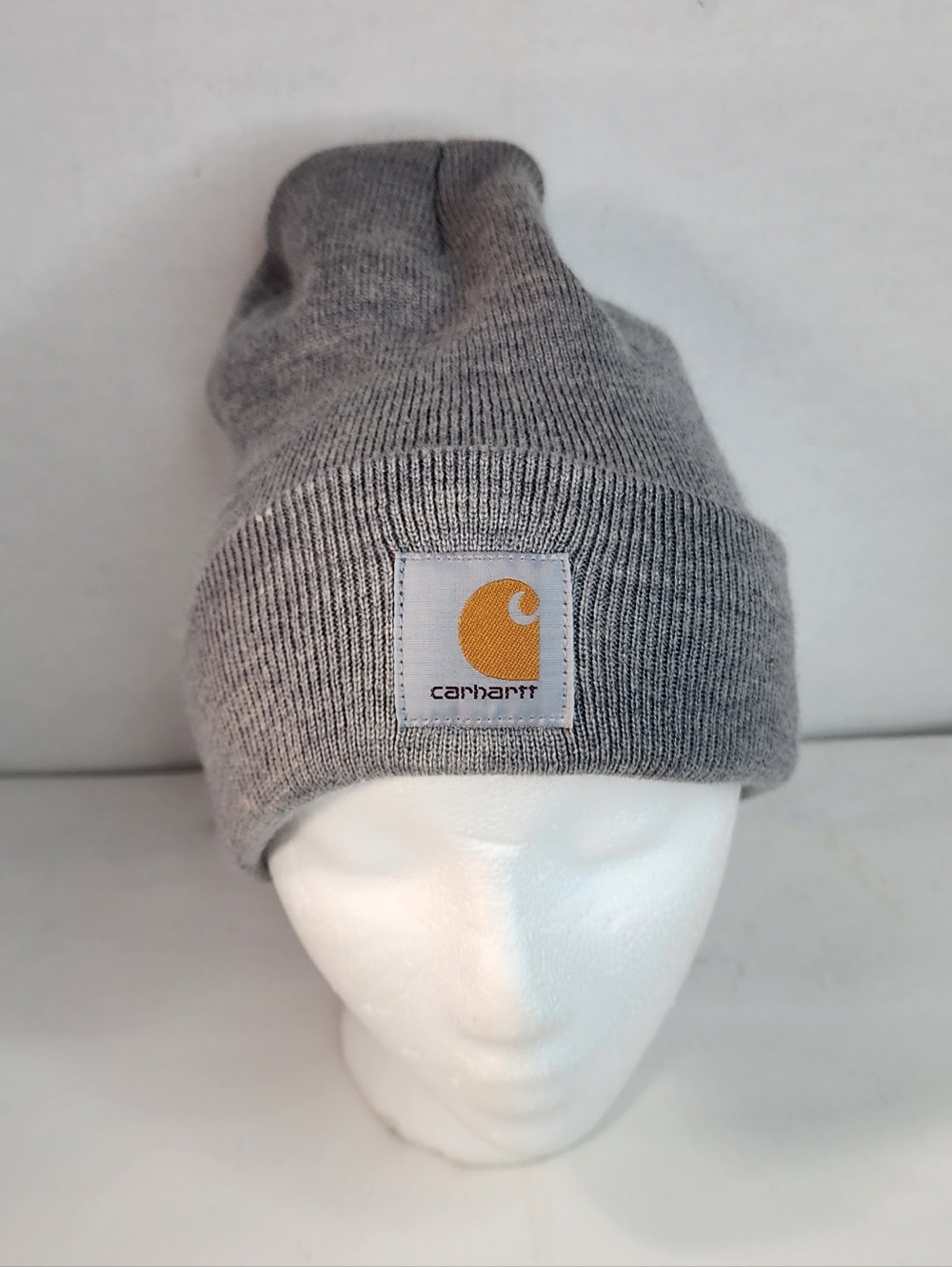 Carhartt Beanie Hat Gray Knit One Size Unisex Comfortable.
